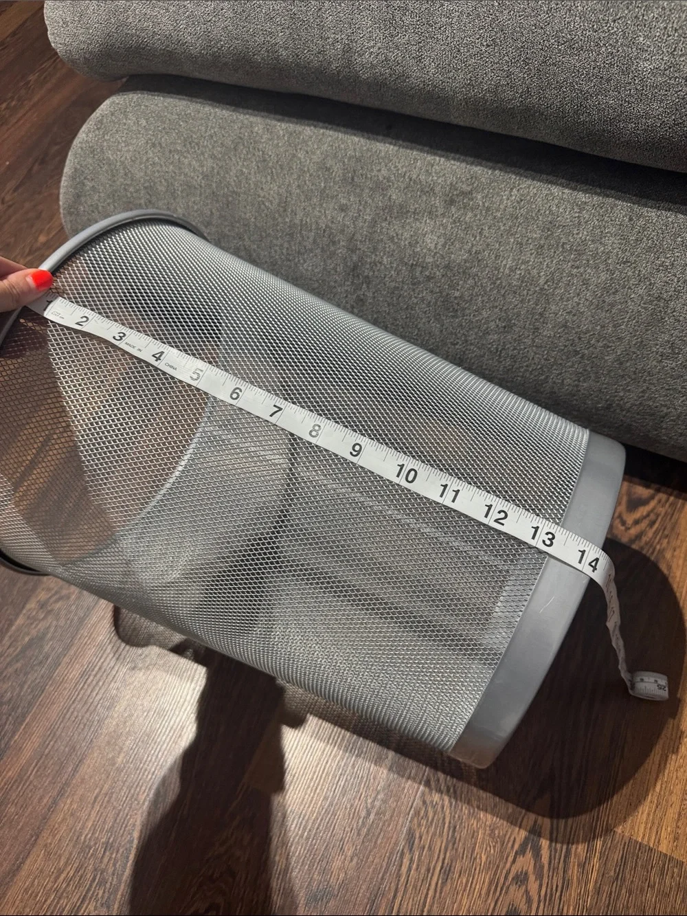 IKEA Silver Mesh Round Wastebasket
